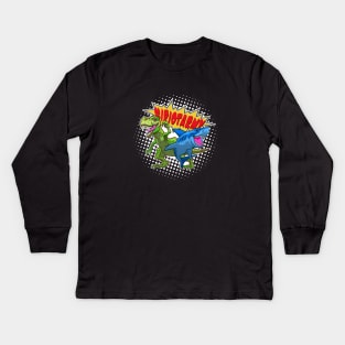 Black Idiot army options Kids Long Sleeve T-Shirt